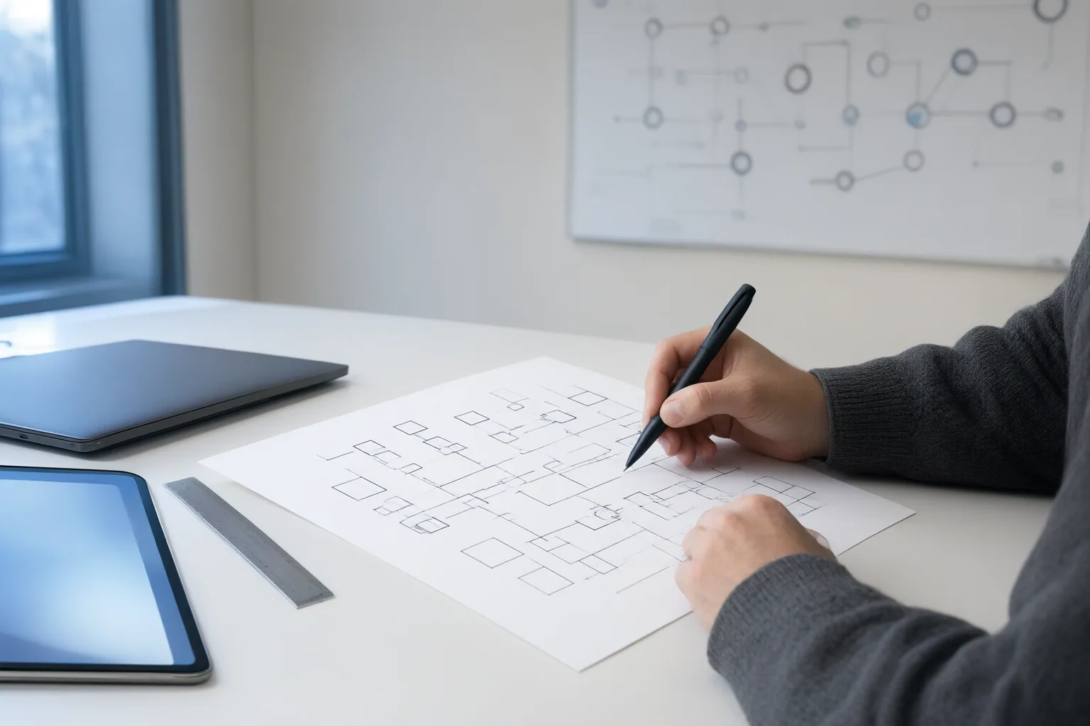 Editorial scene showing practical next steps for AI Tool Change Management: A Practical Framework for Training, Governance, and Adoption Checks