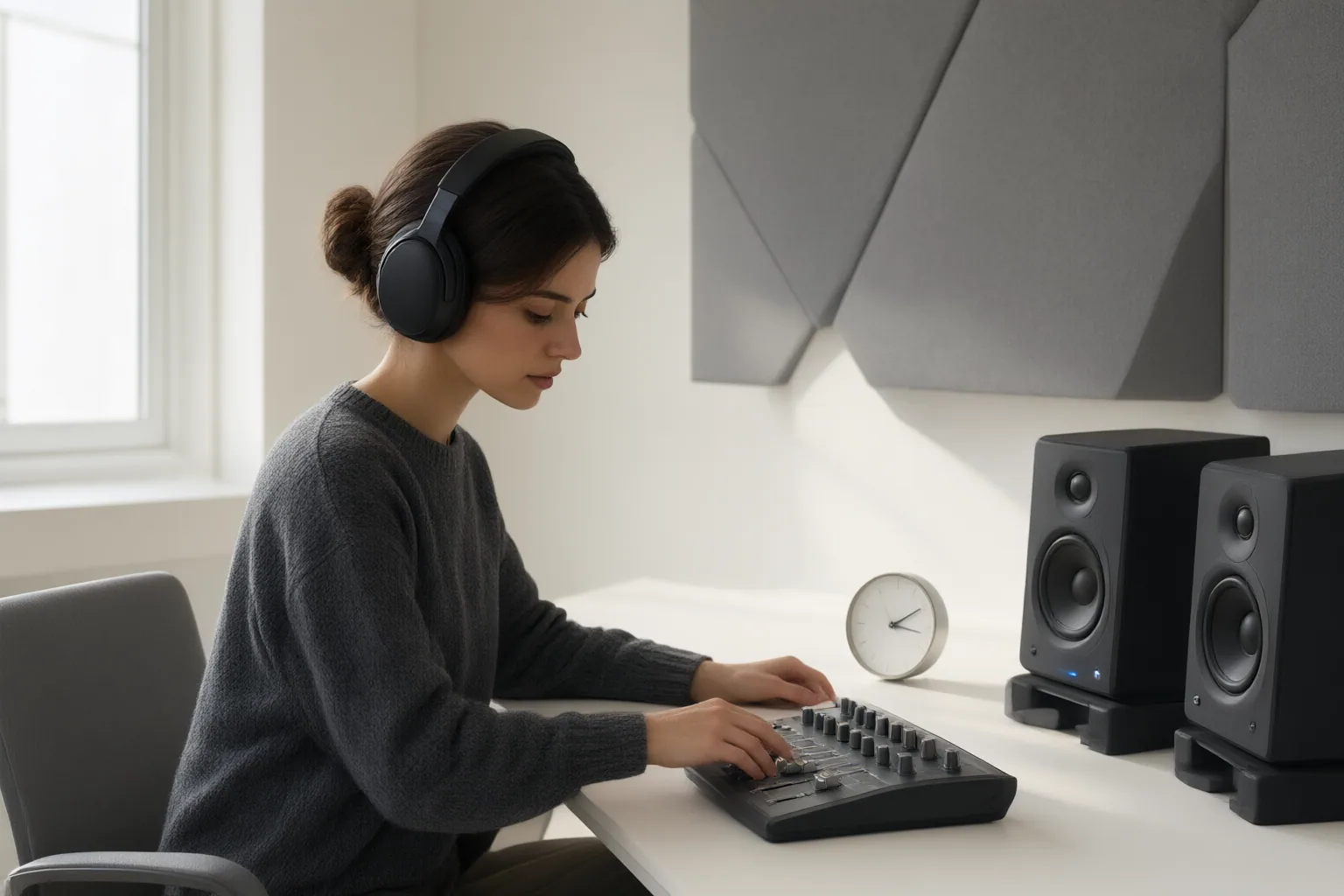 Editorial scene showing practical next steps for When to Use Native AI-Generated Audio vs. a Separate Sound Design Workflow