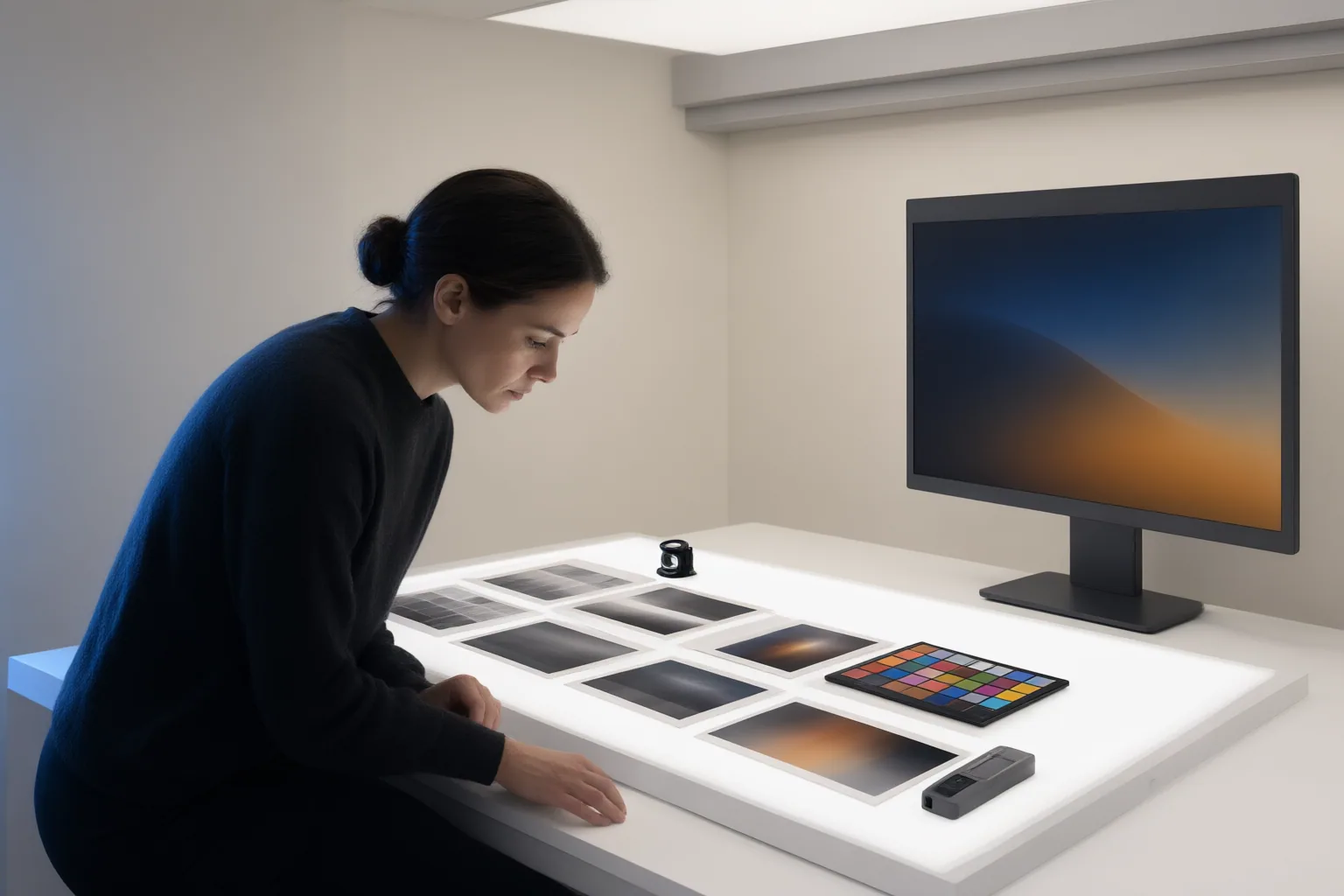 Editorial scene showing practical next steps for AVIF vs. JPEG XL for Exporting AI-Edited Photographs