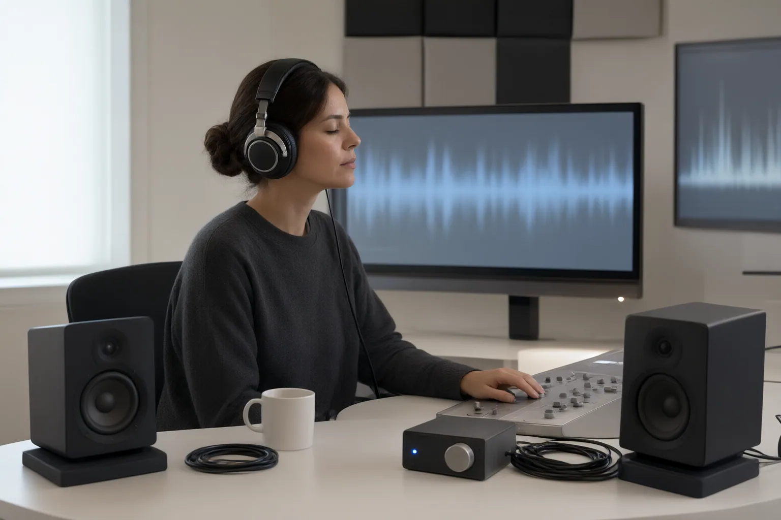 Editorial scene showing practical next steps for How to Detect Noise-Floor Pumping After AI Dialogue Cleanup