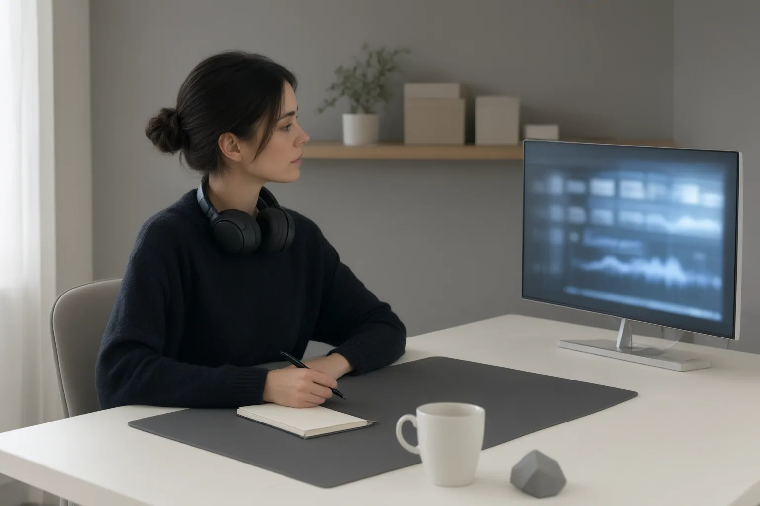 Editorial scene showing practical next steps for Premiere Pro vs. DaVinci Resolve: Automatic Transcription and Caption Export Compared